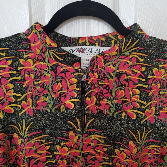 Avi Kahala Collection Hawaii Sleeveless Floral Rayon Dress Women's Size Medium - Picture 4 of 11